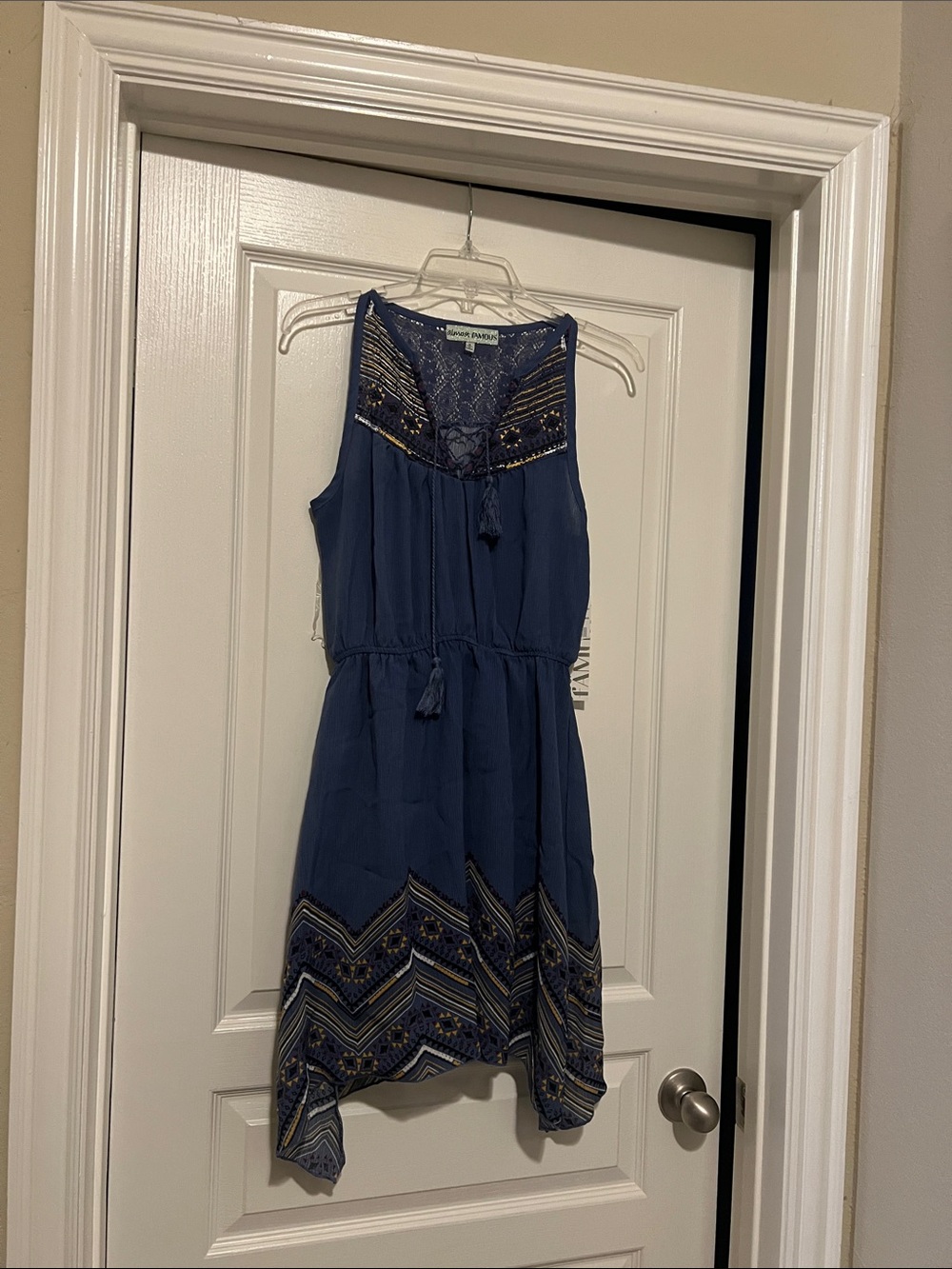 NWT Almost Famous Embroidered Sleeveless Dress